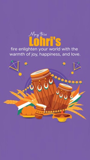 Happy Lohri hd images poster banner status and hd photos